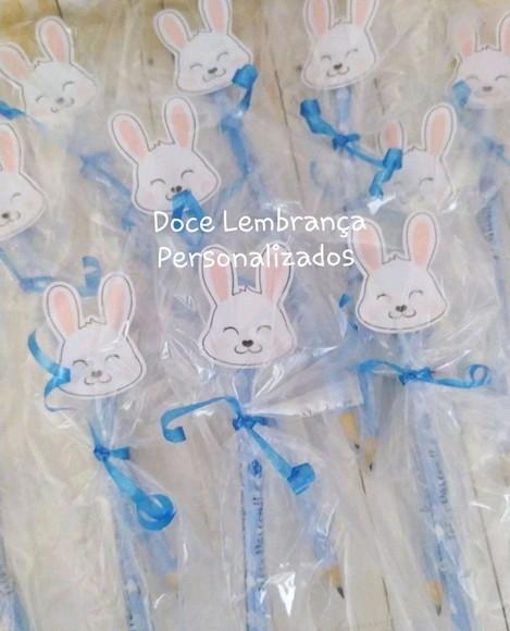 Lápis Personalizado Coelhinho Páscoa Lembrancinha