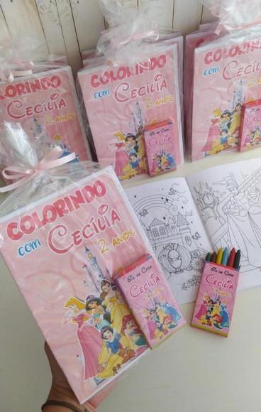 Livrinho de Colorir Princesas Lembrancinhas