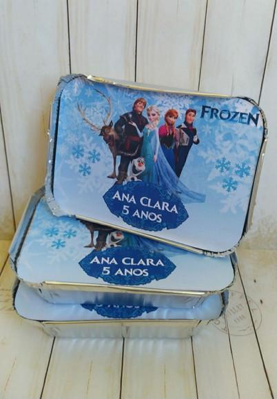 Marmitinha Frozen Elza Kit Lanche Festa na Escola