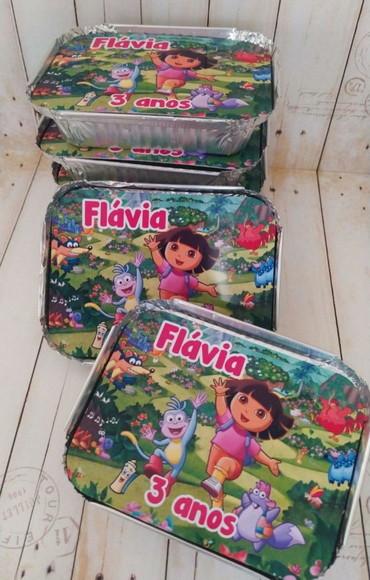 Marmitinha Dora Aventureira Kit Lanche Festa na Escola