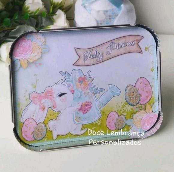 Marmitinhas Personalizadas Coelhinho da Páscoa Lembrancinhas