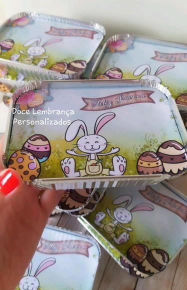 Marmitinhas Personalizadas Coelho da Páscoa Lembrancinhas