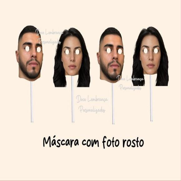 Máscara Personalizada com Foto Rosto Formatura Aniversário