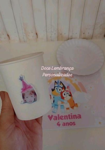 Mesa Posta Kids Bluey Kit Lanche Festa na Escola