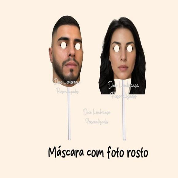 Máscara Personalizada com Foto Rosto Formatura Aniversário