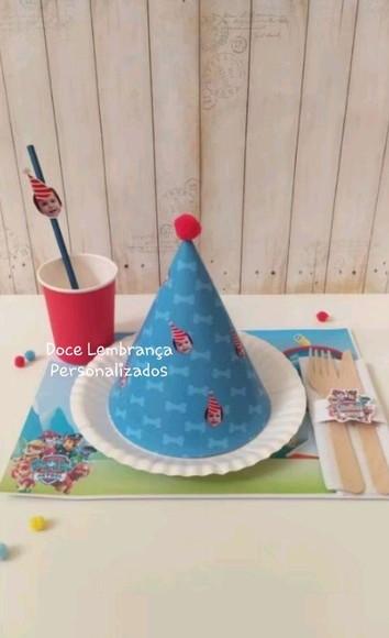 Mesa Posta Kids Patrulha Canina com Foto