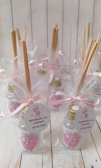 Mini Aromatizador Lembrancinha Chá de Bebê Ursinho
