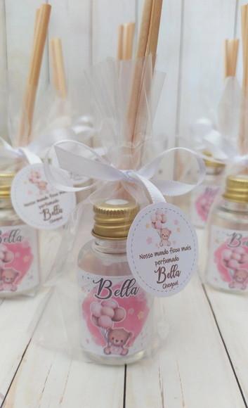 Mini Aromatizador Lembrancinha Maternidade Ursinho Aquarela