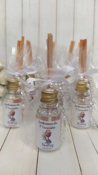 Mini Aromatizador Primeira Eucaristia com Mini Terço