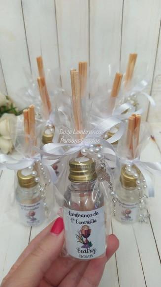 Mini Aromatizador Primeira Eucaristia com Mini Terço