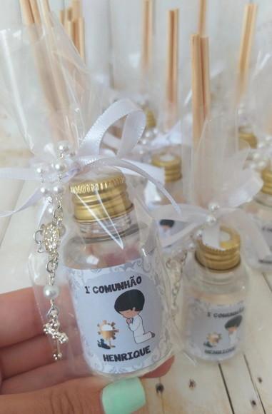 Mini Aromatizador Primeira Eucaristia com Mini Terço