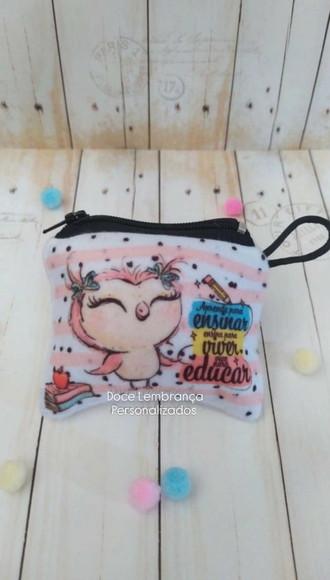 Mini Bolsinha Porta Moeda Almochaveiro Dia dos Professores