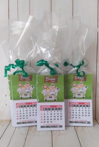Mini Calendário 2024 Imã Safari Lembrancinhas