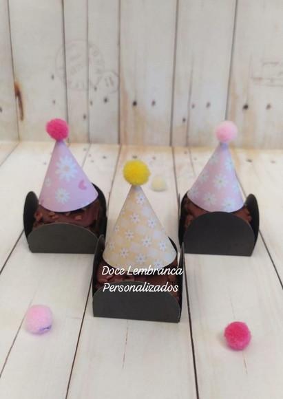 Mini Chapeu para Docinhos Primeira Volta Sol Margarida Candy