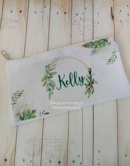 Necessaire Floral Personalizada com Nome Lembrancinha Brinde