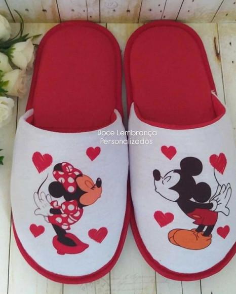 Pantufa Dia dos Namorados Mickey e Minnie