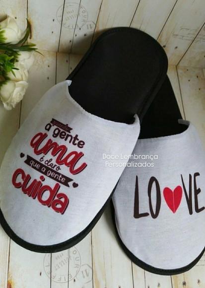 Pantufa Personalizada Love