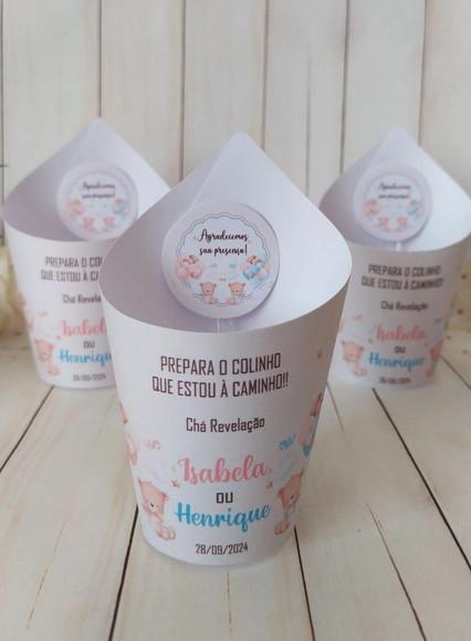 Rótulo + Tag para Mini Suculentas Chá Revelação