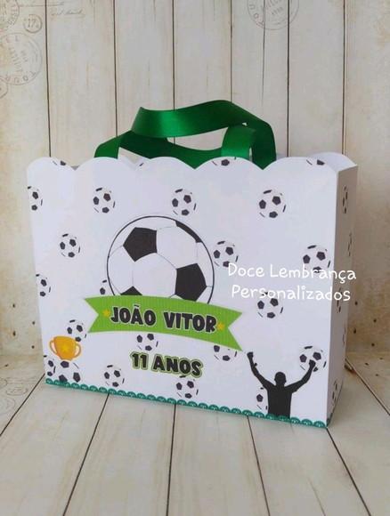 Sacolinha Personalizada Futebol Aniversário Lembrancinha
