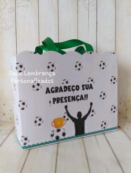 Sacolinha Personalizada Futebol Aniversário Lembrancinha