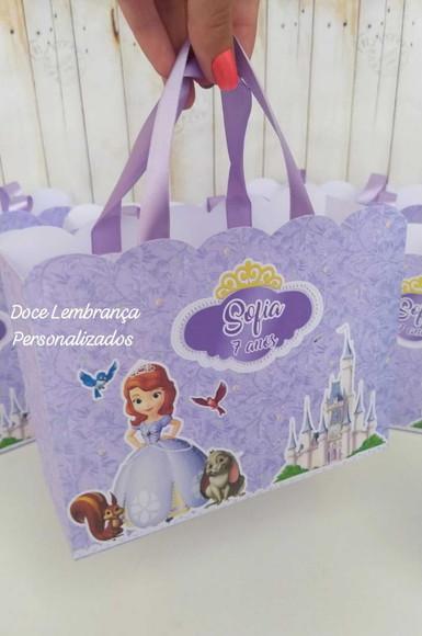 Sacolinha Personalizada Princesa Sofia Lembrancinha