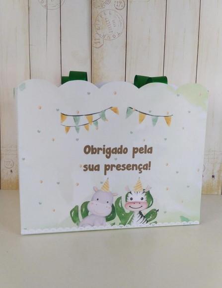 Sacolinha Personalizada Safari Baby Aquarela