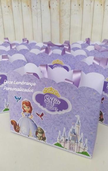 Sacolinha Personalizada Princesa Sofia Lembrancinha