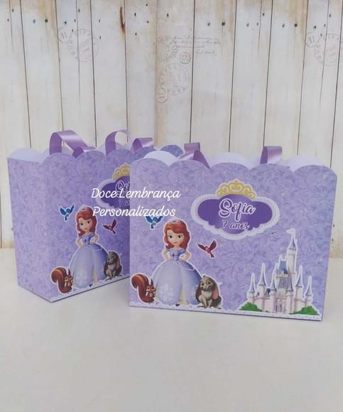 Sacolinha Personalizada Princesa Sofia Lembrancinha