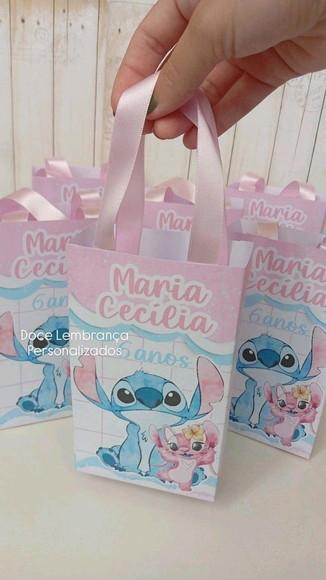 Sacolinha Personalizada Stitch Lembrancinha Aniversário