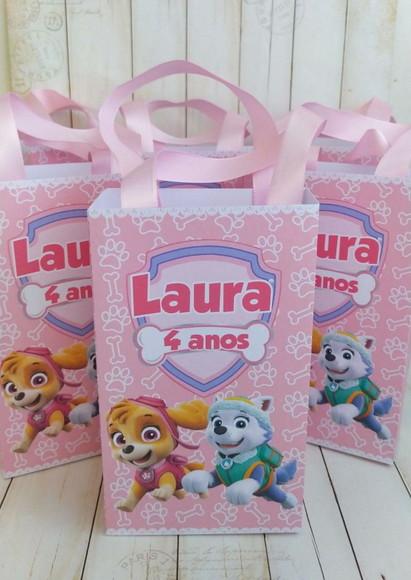 Sacolinha Personalizada Skye e Everest Patrulha Canina