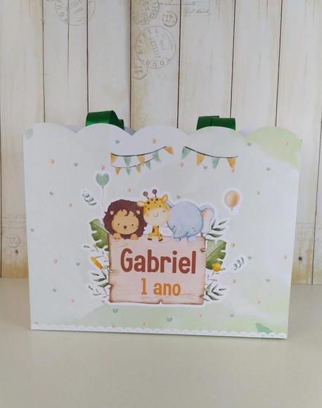Sacolinha Personalizada Safari Baby Aquarela