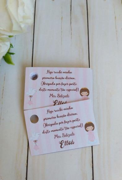 Tag Batizado Menina para Lembrancinhas