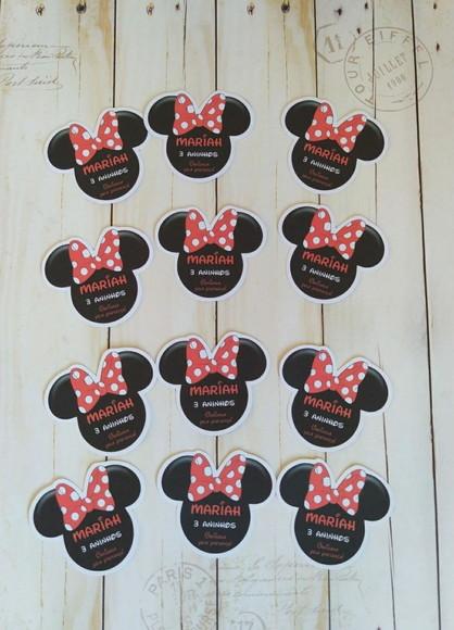 Tag Minnie Vermelha para Lembrancinhas/ Tag Agradecimento
