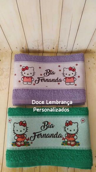 Toalhinha Escolar Personalizada Hello Kit 2 Unidades
