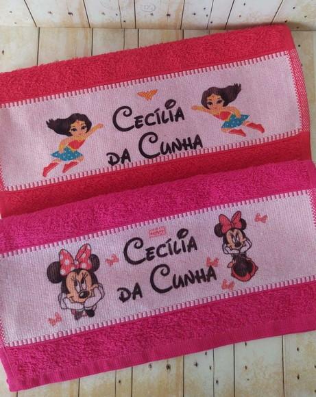 Toalhinha Escolar Personalizada Menina 2 Unidades