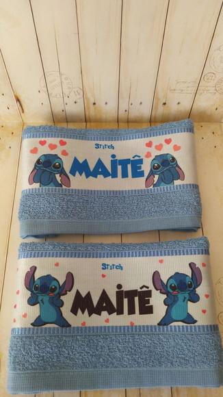 Toalhinha Escolar Personalizada Stitch 2 Unidades
