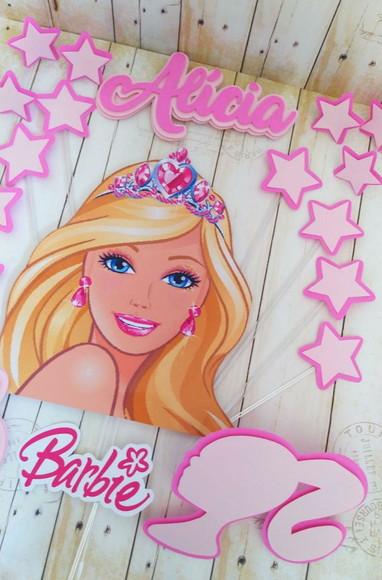 Topper Barbie 3d Personalizado