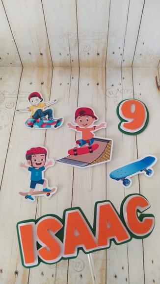 Topper de Bolo 3d Skate Personalizado