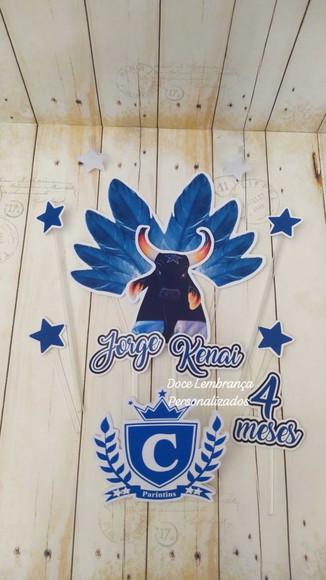 Topper de Bolo Boi Caprichoso Mesversario