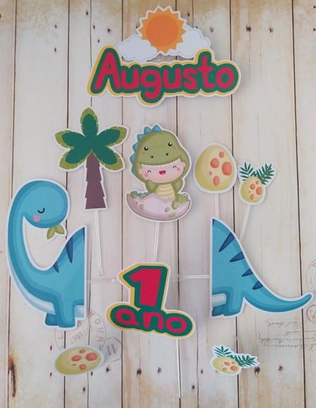 Topper de Bolo Dinobaby Dinossauro