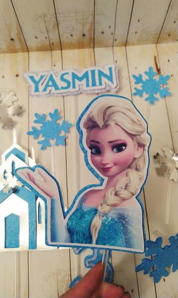 Topper de Bolo Frozen Personalizado 3d