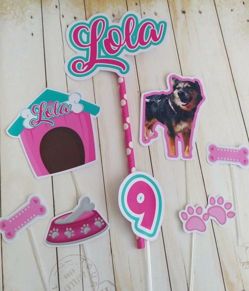 Topper de Bolo Pet Cachorro com Foto
