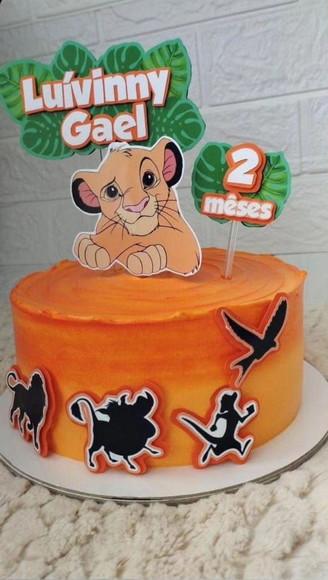Topper de Bolo Rei Leão Simba