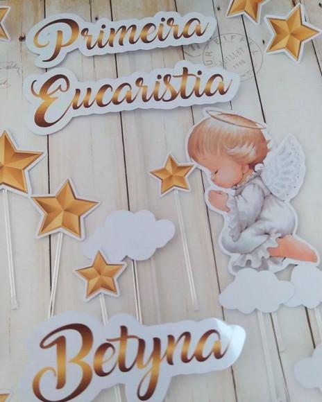 Topper de Bolo Primeira Eucaristia