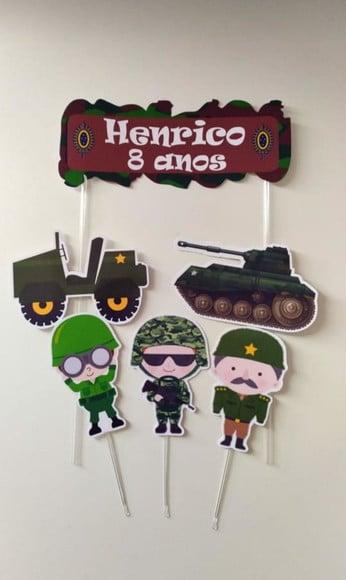 Topper de Bolo Soldado/exército Personalizado