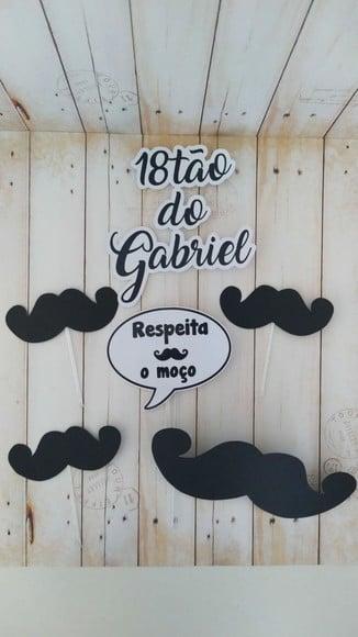 Topper para Bolo 18 Anos (18tão) Menino