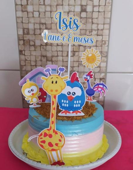 Topper para Bolo Galinha Pintadinha Cut
