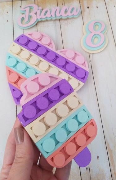 Topper para Bolo Pop It 3d Personalizado