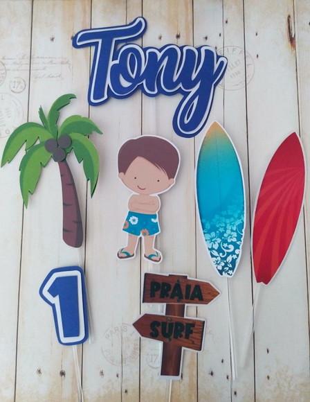 Topper para Bolo Surf/surfista