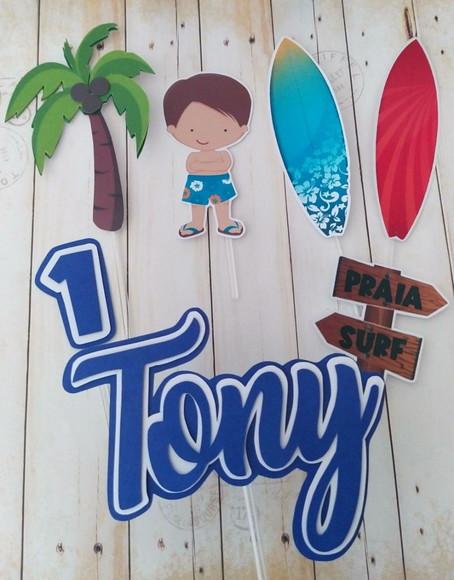 Topper para Bolo Surf/surfista